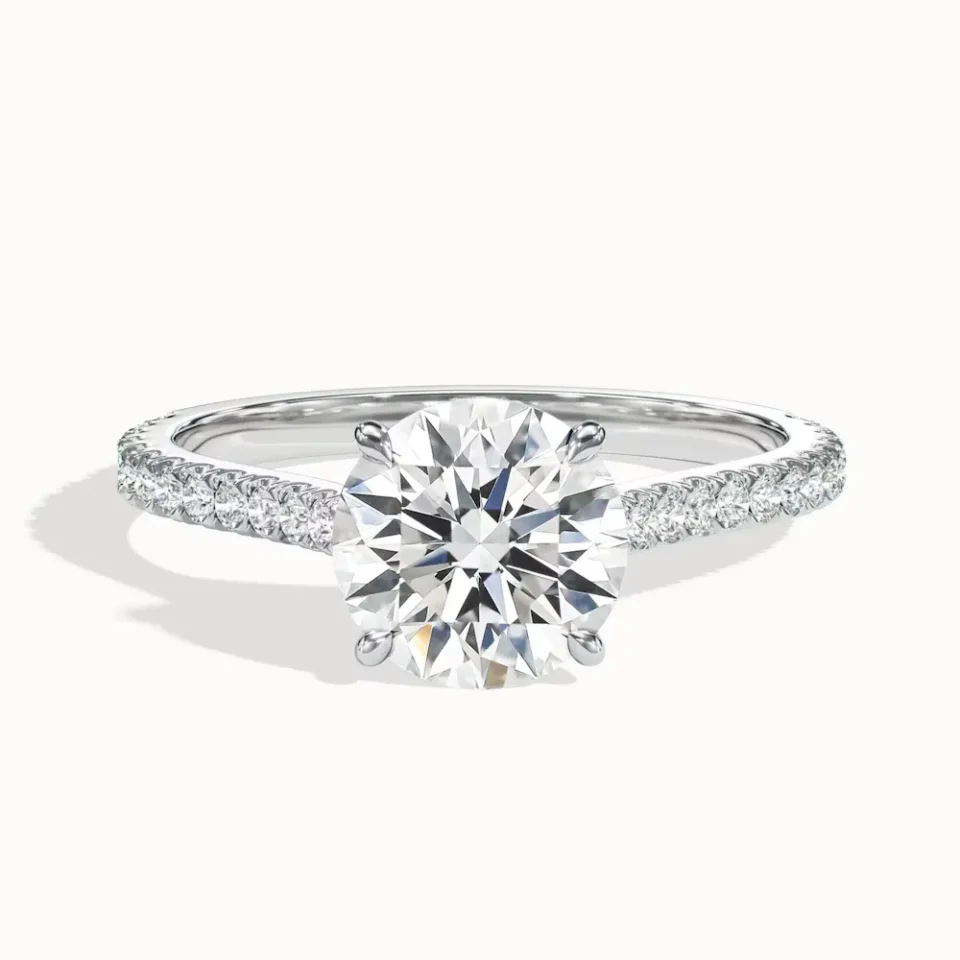 Bardot Pave Yuvarlak Kesim Mozanit Tektaş